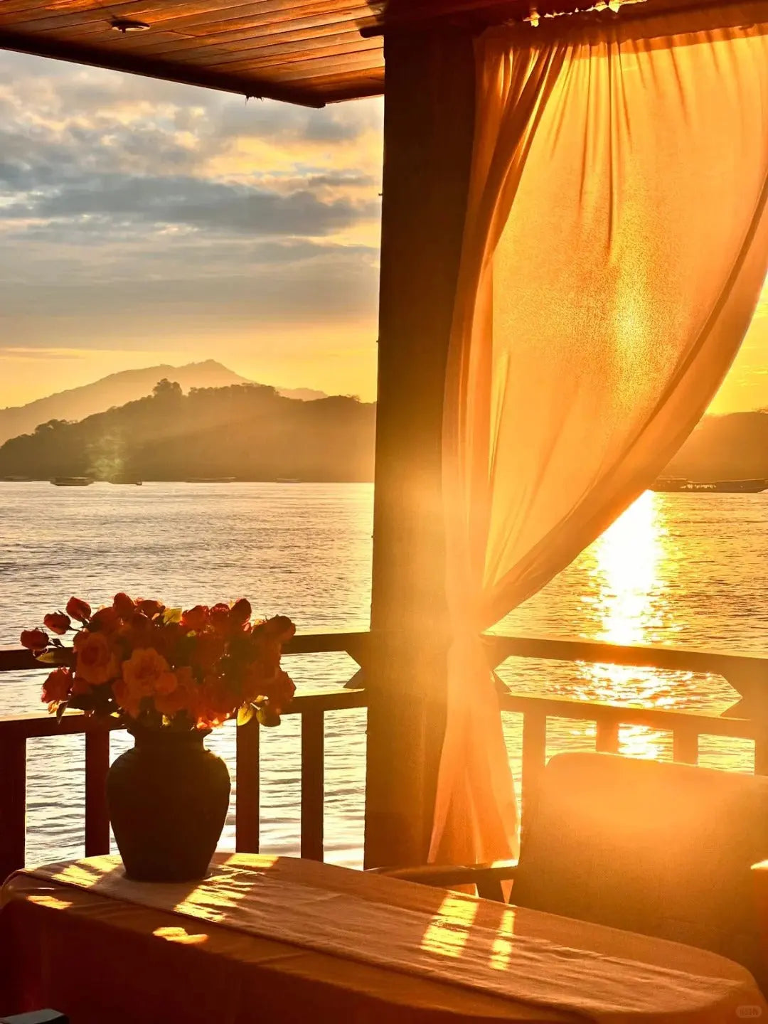 Evening river view from cruise